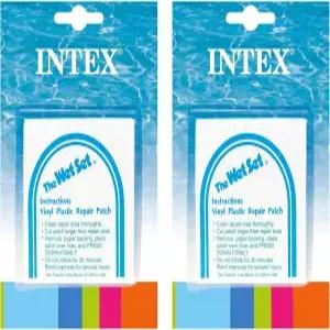 INTEX 습식 세트 접착 비닐 플라스틱 수영장 튜브 수리 패치 12팩