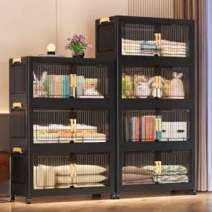 무설치 접이식 플라스틱 다층 아기 옷장 거실 침실 수납함 캐비닛 가정 거실/침실 수납함