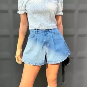 [신상오픈런]여성 여름 핫팬츠 플리츠 와이드 A라인 블랙 청반바지 (33265511)