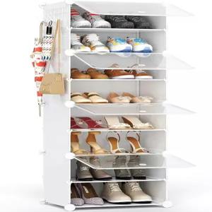 호미커 신발 보관함 옷장 현관 복도 침실용 도어 선반이 있는 신발장용 8단 신발장 정리함