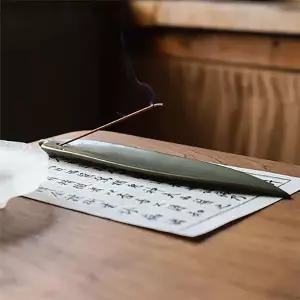 [셀러에이드]나뭇잎 인센스 스틱 홀더 트레이 콘 버너 향 꽂이 받침 받침대