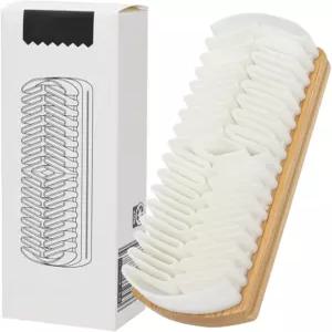 스웨이드 신발 브러시 및 지우개 세트 가방 재킷 소파용 새로운 청소 나무 손잡이 클리너 부드러운 얼룩