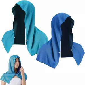 백엔트리 2팩 흡수식 쿨링 후드 타월 랩 목용 퀵 드라이 인스턴트 소프트 스카프 페이스 자외선 차단 남성