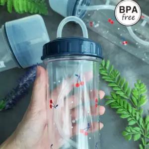 리얼 시리즈1P컵물병 유치원물병 실리콘 빨대물병 요양원 병원