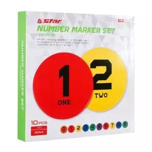 [셀러에이드]스타 축구 라운드 마커 세트 훈련 접시콘 10p 25cm 라운트마커