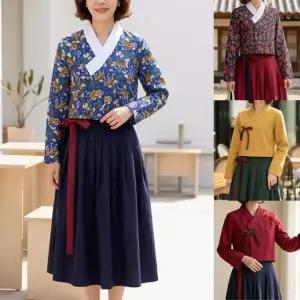 [엄마옷 로즈맘] 인화면저고리치마세트