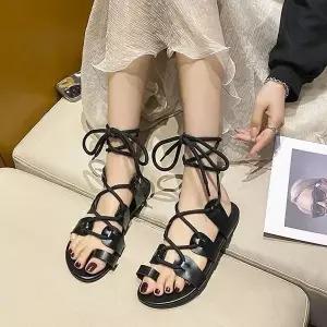 [에이치플러스몰]여성 캐주얼 끈 디자인 스트여름 샌들 LKGS01 여름 쪼리 구두