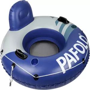 부유식 헤비 듀티용 리버 튜브 수영장 플로트 비치 레이크 래프팅용 53인치 풍선 메시 바닥이 있는