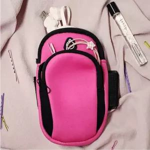 러닝 암밴드 스마트폰 팔목 밴드 운동 휴대폰 네오프렌 핑크 지퍼 포켓 마라톤 등산 조깅