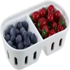 베리 포도 체리를 헹구고 보관하고 진열하고 서빙할 수 있는 배수 구멍이 EIK 세라믹 과일 그릇