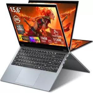 노트북 컴퓨터 2대 15.6인치 컨버터블 16GB DDR4 RAM 512GB SSD 터치스크린 AMD Ryzen R3 3200U Radeon FHD