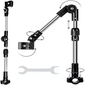 파티오 야외 렌치용 조절식 우산 홀더 스탠드 유모차 골프 카트 비치 체어 자전거 블리처용 범용 클립