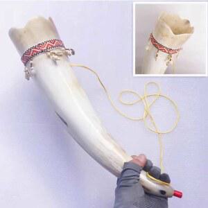 뿔피리 양각나팔 악기 뱃고동 쇼파 대형 조개 버클 이스라엘산 인테리어 경적 가방 입문