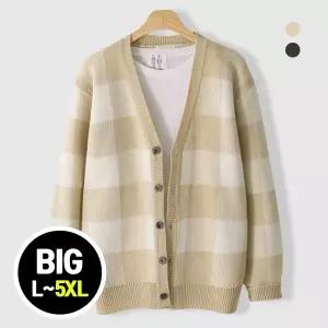 [엠엔씨][MNC] 스퀘어 체크 니트가디건 (MDCD157JS)