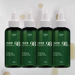 JHP 녹초엽 비듬 가려움 헤어 두피토닉 100ml 4개 헤어에센스 두피케어  / 끈적임없이 상쾌한발림