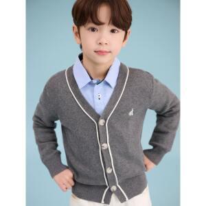 [BEANPOLE KIDS] [Essential] 면 브이넥 카디건  애쉬 (BI515AUE14)