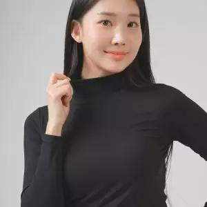 브라캡 내장 기모 노브라티 터틀넥