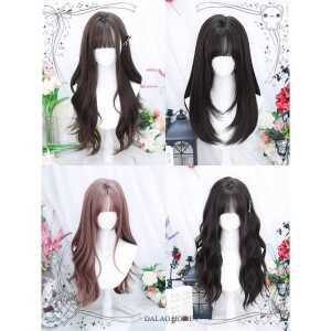 통가발 블랙 물결 제품 여신앞머리 긴머리가발