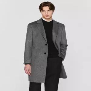 닥스 남성 25FW [COLOMBO] 라이트그레이 캐시미어 100% 체스터 코트 DMCO5D001G1