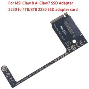MSI Claw 8 AI+ SSD 어댑터 핸드헬드 변환 2230 2280으로 4T M2 NVME 확장 보드 라이저 카드