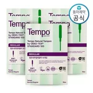 템포 탐폰 유기농 순면 체내형생리대 내추럴 80p