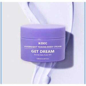 뷰티바나 코크, 드림 오버나이트 토닝 바디 크림, 패션 프루트 오일, 시어 버터, 라벤더 오일, 3.38 Fl Oz의 안티 셀룰라이트 펌