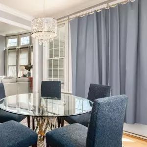 중 커튼 그레이 컬러 반투명 샤워 ZF