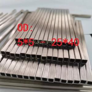 1PC 스테인레스 스틸 사각 튜브 직사각형 파이프 중공 막대 소형 대형 5x5-25x50mm 길이 100 250 500mm