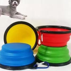 강아지 접이식 식기 애견 휴대용 식기 반려동물 실리콘 물그릇