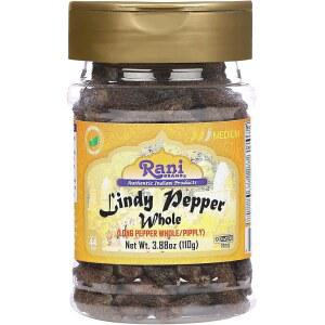 라니 린디 페퍼 통(롱 페퍼, 파이퍼 롱굼, 피플리) 3.88온스(110g) 페트 병~ 올 내추럴 | 텐 친화적 | NON-GMO | | 인도 원산지