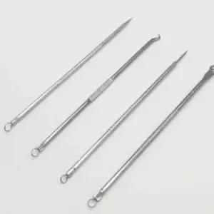 ( )여드름짜는도구 코피지제거기 피지압출기 블랙헤드압출 얼굴 코 피지제거기 4종 세트