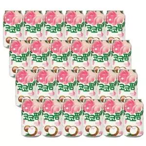 해태 코코팜 피치핑크 340ml 24입/맛있는 소다 아이들 초등학생 단맛 유아 소풍 체육대회 유치원 음료수