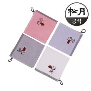 [하프클럽/수건이야기]송월 스누피 블럭블랙34 5장
