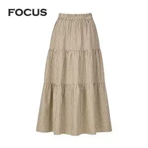 포커스 스트라이프티어드밴딩스커트_VFI4M1SK8351