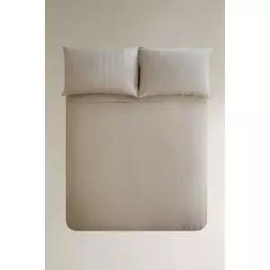 ZARA 스트라이프 새틴 이불 커버(500수) - 라이트 그레이