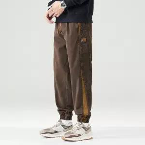 바지 남친 가을 조거 배기 배색 배기핏 패치 카고 슬랙스 BE3