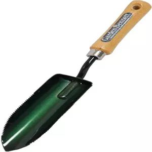 정원 도우미 좁은 쟁기 핸드 툴 심고 이식용 삽 톱니 가장자리 튼튼한 일본 강철 칼날 나무 손잡이 일본산