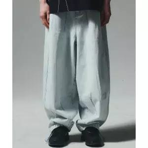 TRAVEL 밀 데님 벌룬 팬츠 아이스 블루123117