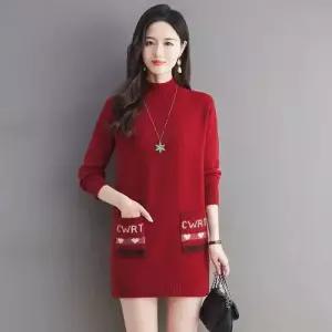 여사친 스커트 이너 니트 가을겨울 뚱뚱 모 미디기장 러블리 스웨터 다올4