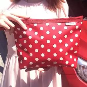 여성 다용도 생활 파우치 클러치백 여행 방수 -레드 여성용품 여행파우치 방수파우치