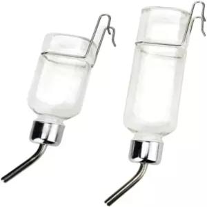 2개의 애완용 케이지 물병 노 드립 작은 동물 토끼 기니피그 고슴도치 다람쥐 쥐 친칠라 햄스터 디스펜서