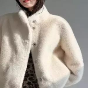 겨울 여친 모피 차이나 데일룩 루시퍼퍼 일체형 코트 뽀글이 보온 DAOL4