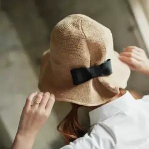 밀짚 라탄 벙거지 버킷햇 모자