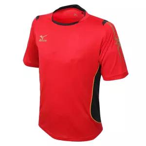 미즈노 게임 저지 남자 레드 반팔티셔츠 스포티한 편리한 운동티 가벼운착용감 깔끔한티 기능성티 등산티