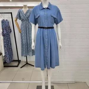 [하프클럽/] DP01 투포켓 카라 벨티드 청 원피스 HOSP3711