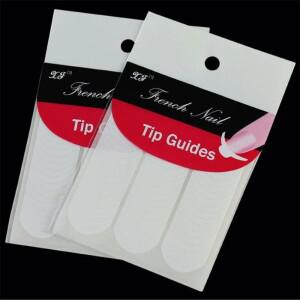 세트당 5매 240개 신상 프렌치 매니큐어 네일 아트 팁 형태 가이드 스티커 손톱 광택 DIY 스텐실 액세서리