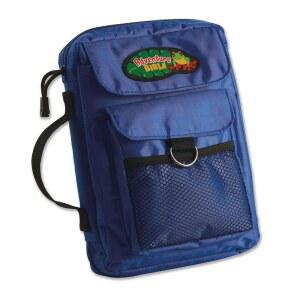 소년용 모험 성경 표지, 지퍼, 손잡이, 나일론, 파란색, 중간 크기