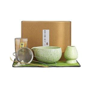 인모븐 말차 거품기 세트 7개의 스쿱 선물용 티 차 포함되어 도구가 & 홀더 - 체 휴식 토우웰 대나무 식 그릇 및 키트에는
