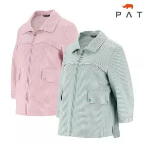 [PAT 여성] 스트라이프 오픈 카라 점퍼_1K41301