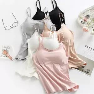 여성 무봉제 심리스 캡 나시 끈나시 블랙 화이트 스킨 xSX9+2uiW